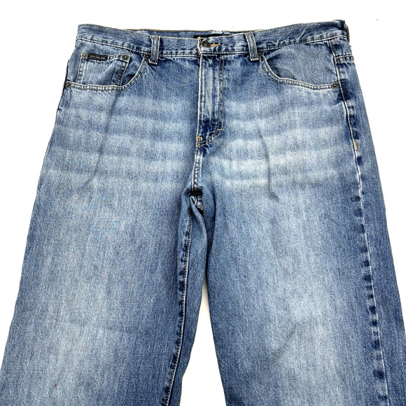 Vintage 00s Calvin Klein Relaxed Straight Medium Wash Jeans 38x30 Made in Mexico - Picture 3 of 15